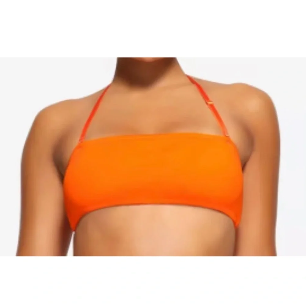 SKIMS 🧡 Swim Set Bandeau & Low Rise Tie Bikini Bottom Orange 4X